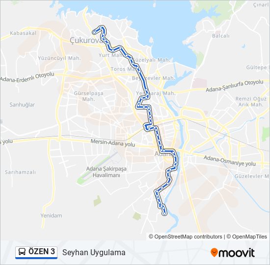 ÖZEN 3 bus Line Map