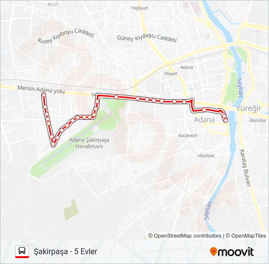 ŞAKİRPAŞA Bus Line Map
