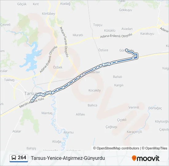 264 Bus Line Map