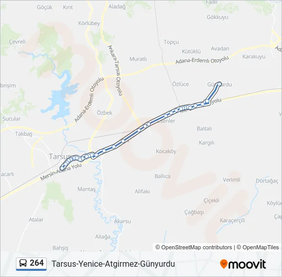 264 Bus Line Map