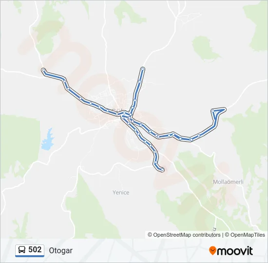 502 Bus Line Map