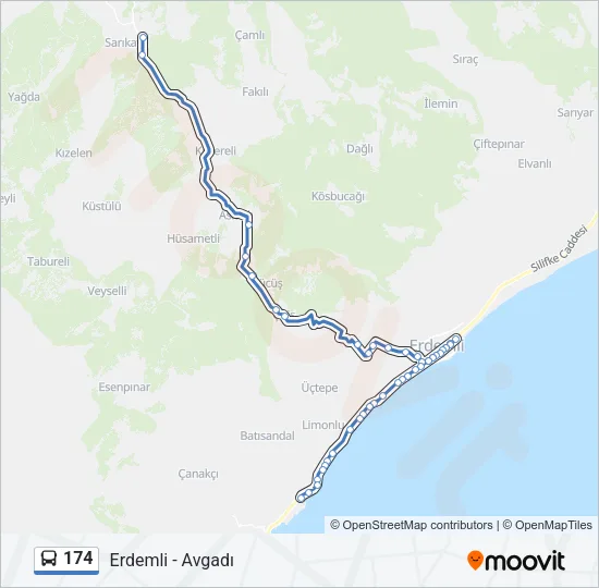 174 Bus Line Map