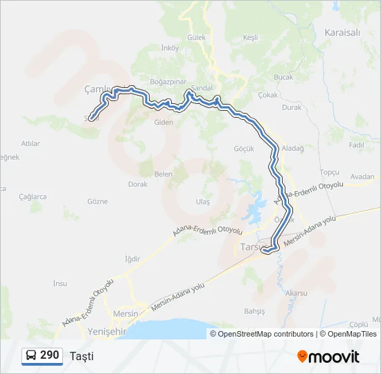 290 Bus Line Map