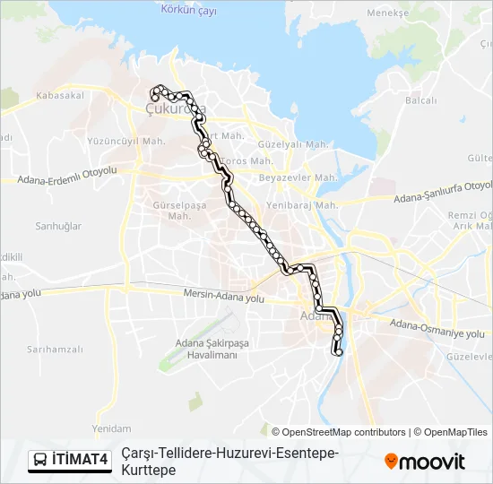 İTİMAT4 Bus Line Map