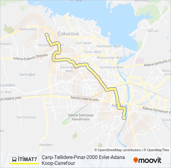 İTİMAT7 bus Line Map