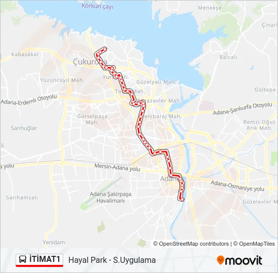 İTİMAT1 Bus Line Map