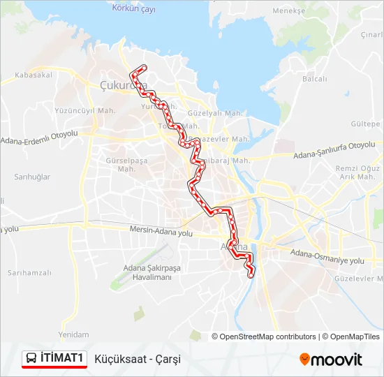 İTİMAT1 Bus Line Map