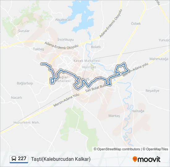 227 Bus Line Map