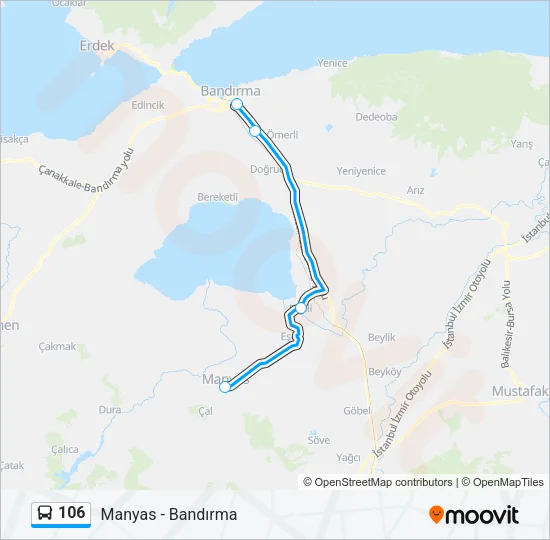106 Bus Line Map