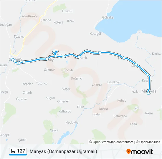 127 Bus Line Map
