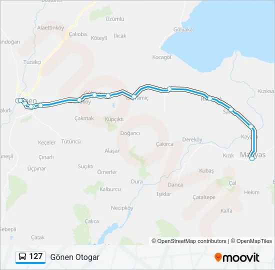 127 Bus Line Map
