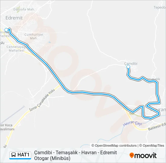 HAT1 Bus Line Map