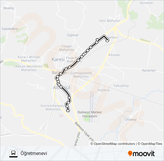 TERMİNAL - TTM - BAHÇELİEVLER bus Line Map