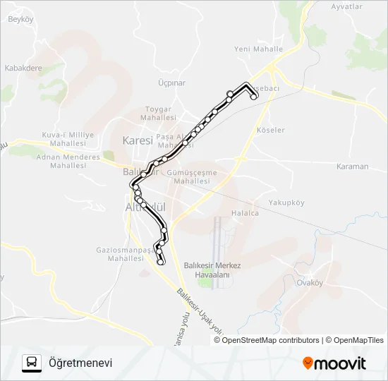 TERMINAL - TTM - BAHÇELIEVLER Bus Line Map
