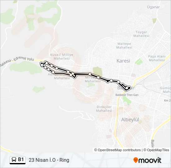 B1 Bus Line Map