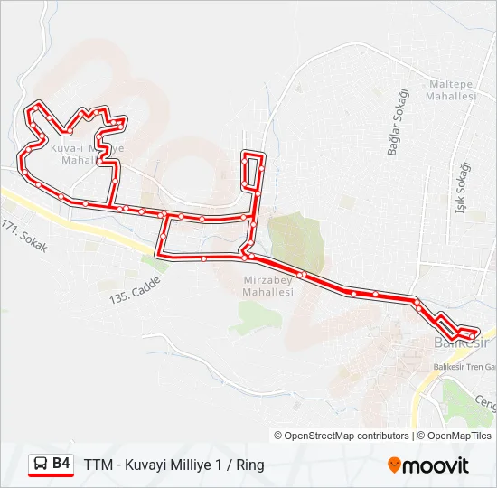 B4 Bus Line Map