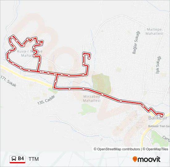 B4 Bus Line Map