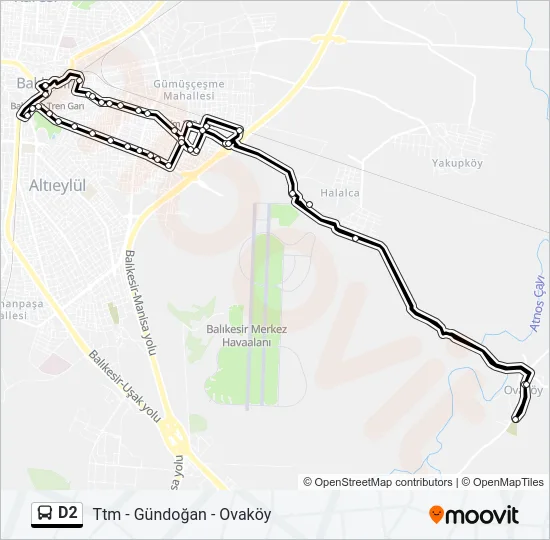 D2 Bus Line Map
