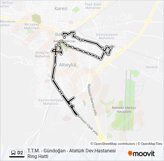 D2 bus Line Map