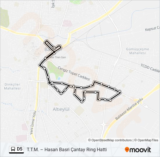 D5 bus Line Map