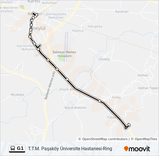 g1 route schedules stops maps t t m pasakoy universite hastanesi ring