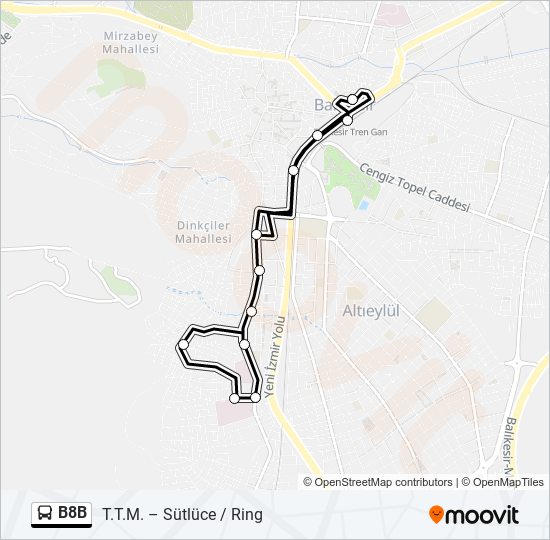 B8B bus Line Map