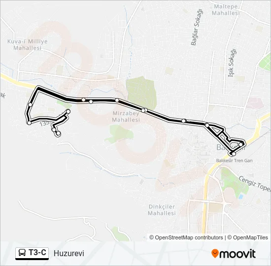 T3-C Bus Line Map