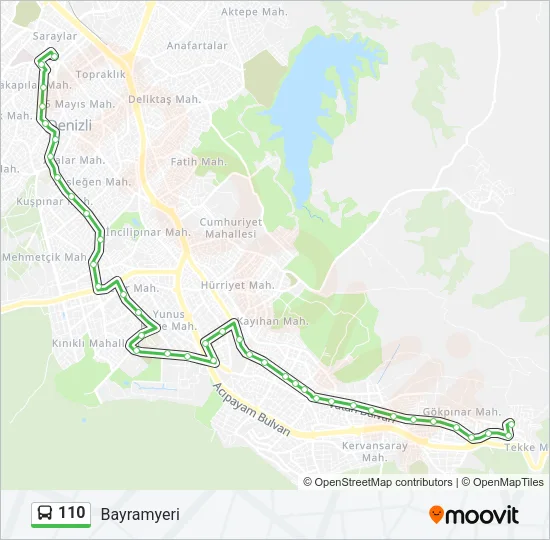 110 Bus Line Map