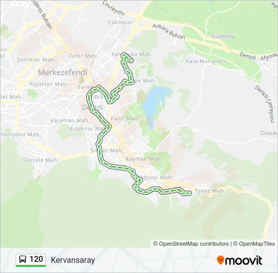 120 Bus Line Map
