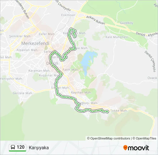 120 Bus Line Map