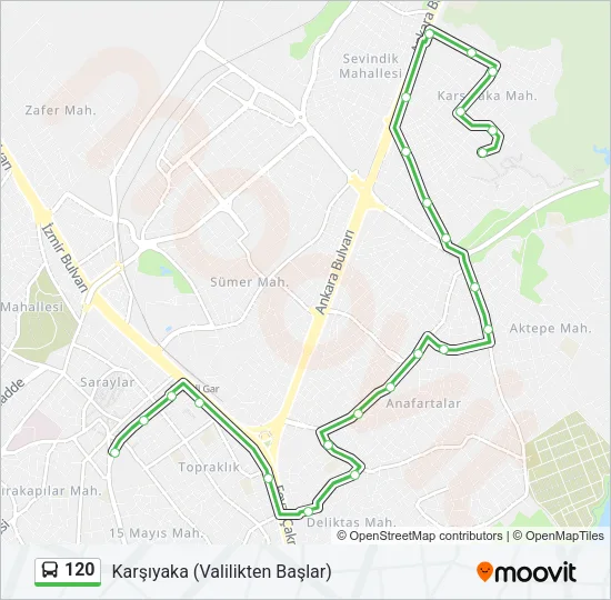 120 Bus Line Map