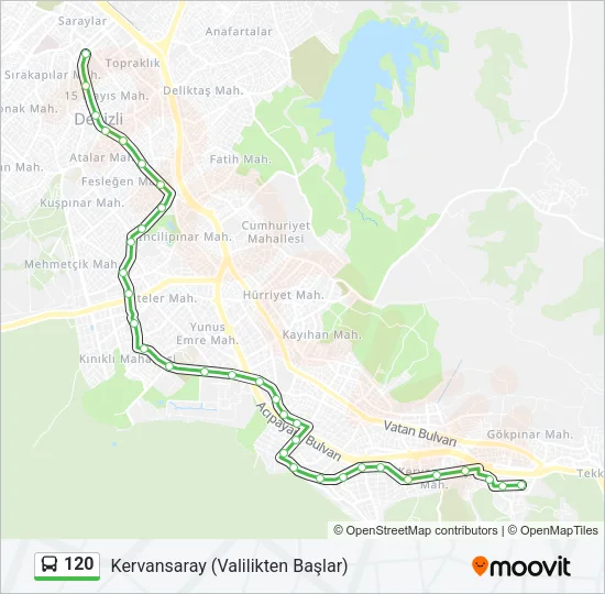 120 Bus Line Map