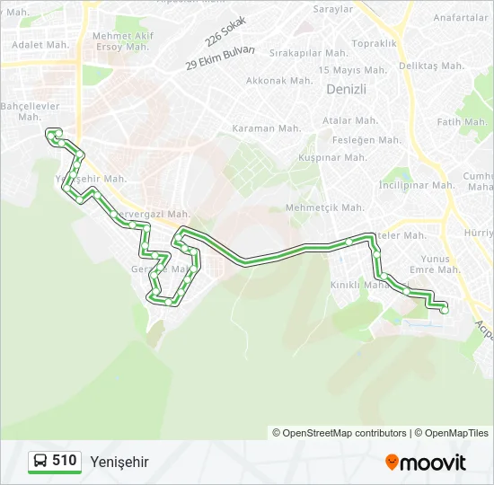 510 Bus Line Map