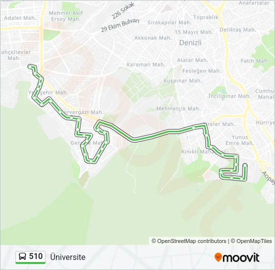 510 Bus Line Map