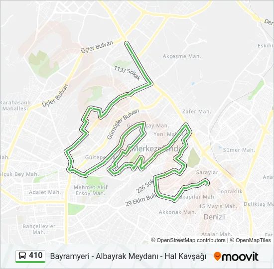410 Bus Line Map