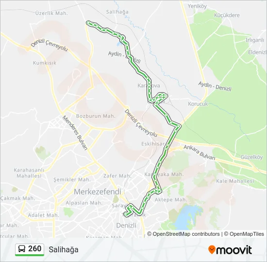 260 Bus Line Map