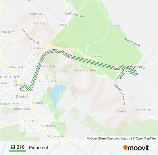 210 Bus Line Map