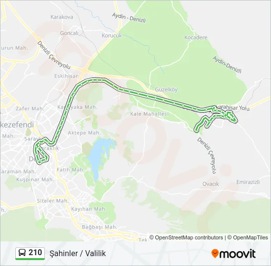 210 Bus Line Map