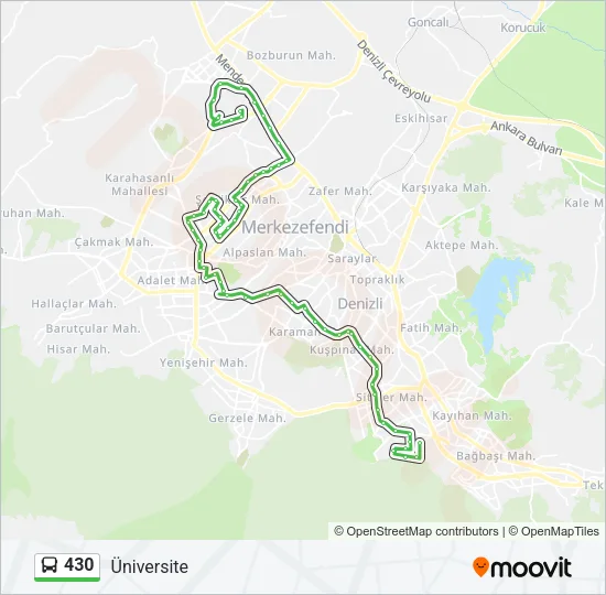 430 Bus Line Map