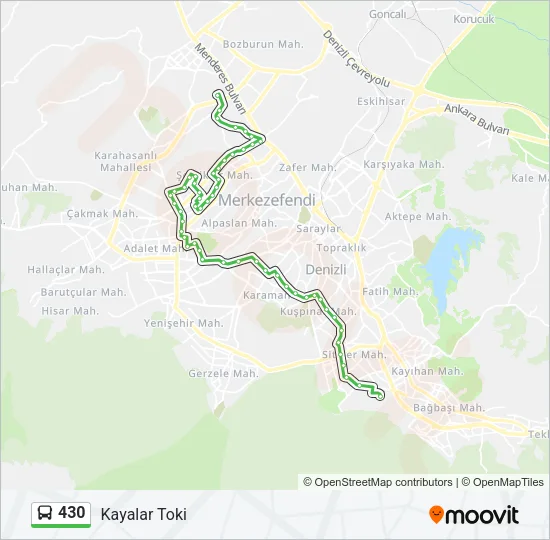 430 Bus Line Map