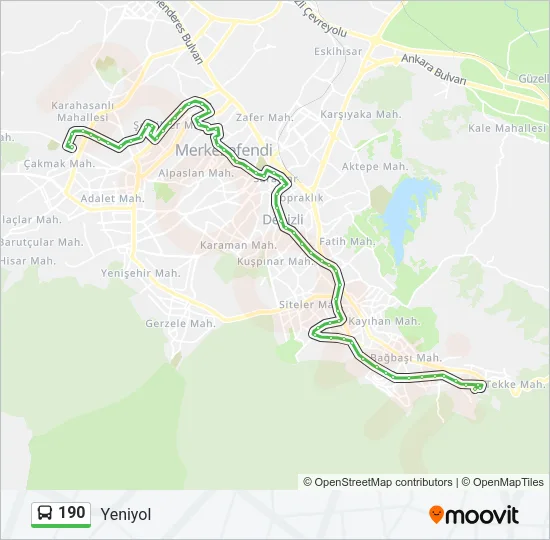 190 Bus Line Map