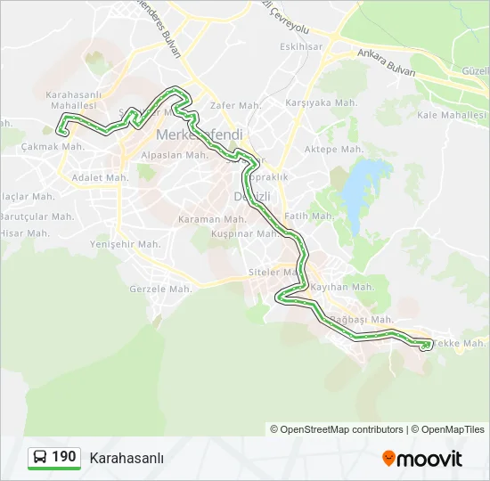 190 Bus Line Map