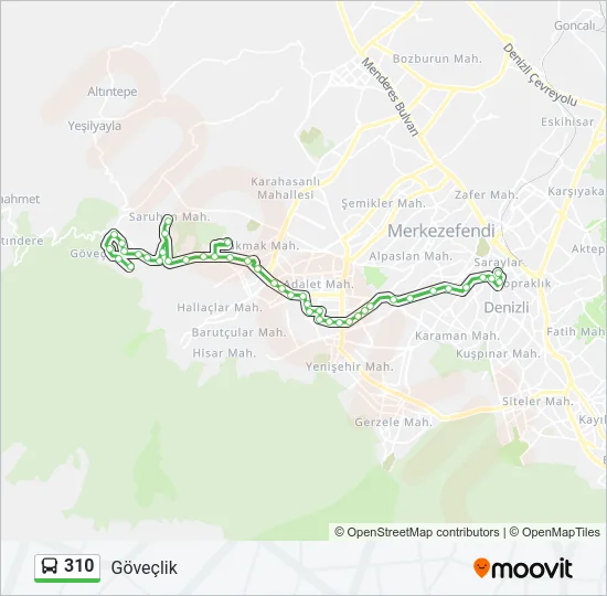 310 Bus Line Map