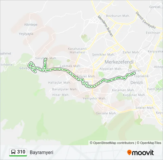 310 Bus Line Map