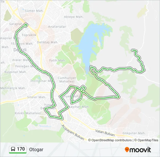 170 Bus Line Map
