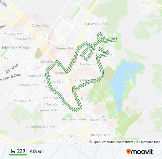 220 Bus Line Map