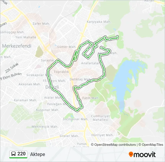 220 Bus Line Map