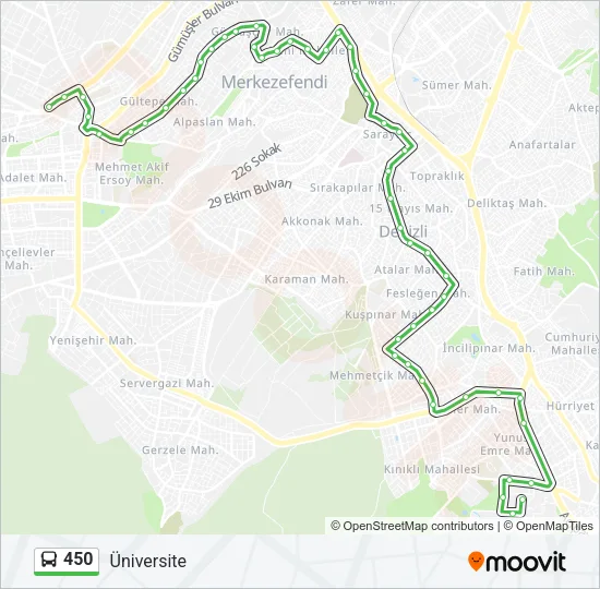 450 Bus Line Map