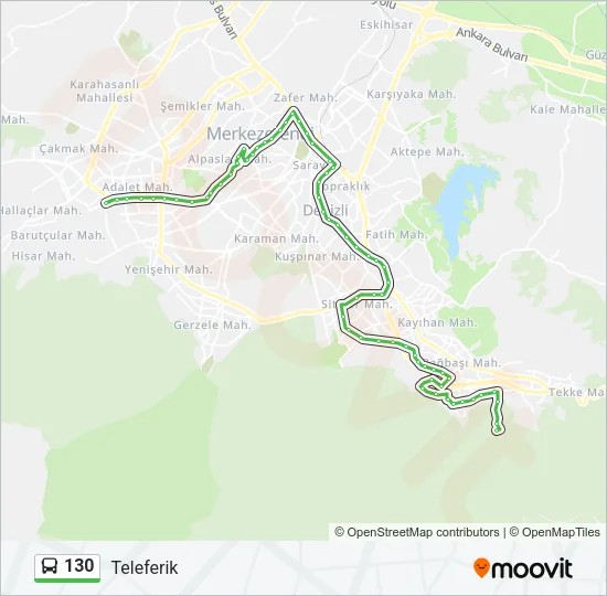 130 Bus Line Map