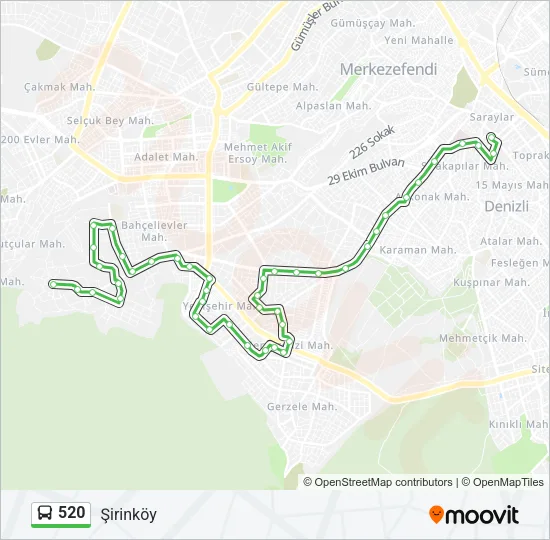 520 Bus Line Map